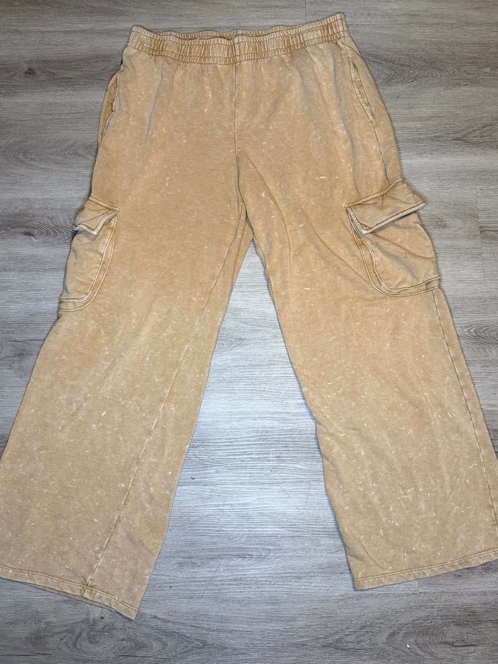 Womens Cargo Lounge Pants in Tan